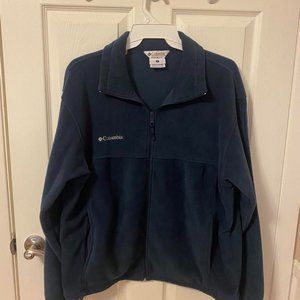 Columbia Full Zip Fleece Large Blue Jacket